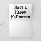 ハロウィンのグリーティングカード/スケルトン カード (内部)