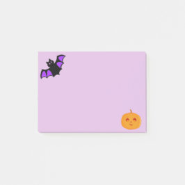 ハロウィンのコウモリとかぼちゃ ポストイット