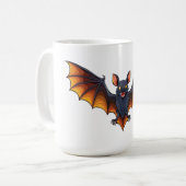 ハロウィンのコウモリの飛行 コーヒーマグカップ (正面左)