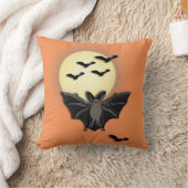 ハロウィンのコウモリ クッション (ブランケット)