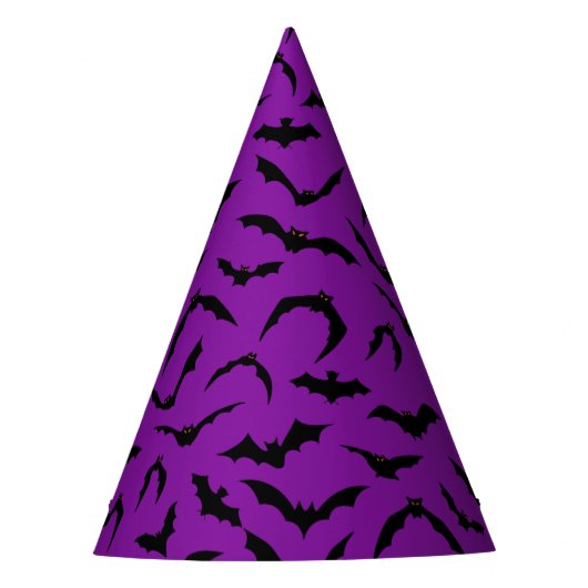 ハロウィンのコウモリ パーティーハット (正面)