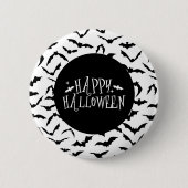 ハロウィンのコウモリ ピンズ 缶バッジ (正面)