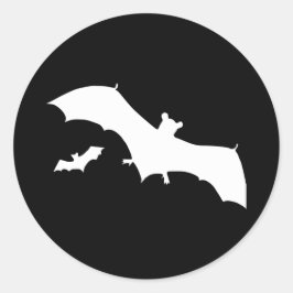ハロウィンのコウモリ ラウンドシール