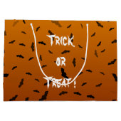 ハロウィンのコウモリ ラージペーパーバッグ (裏面)