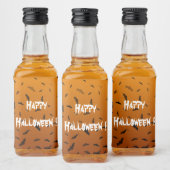 ハロウィンのコウモリ リキュールボトルラベル (ボトル)