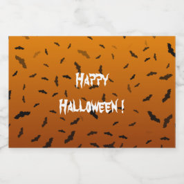 ハロウィンのコウモリ リキュールボトルラベル