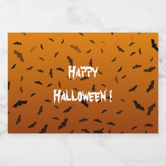 ハロウィンのコウモリ リキュールボトルラベル (シングルラベル)