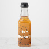 ハロウィンのコウモリ リキュールボトルラベル (正面)