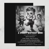 ハロウィンのコスチュームパーティー 誕生日パーティーの招待状 招待状 (正面/裏面)
