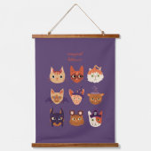 ハロウィンのコスチューム猫 吊り下げ型タペストリー (正面)