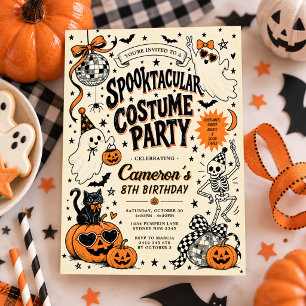 ハロウィンのコスチューム誕生日パーティー 招待状