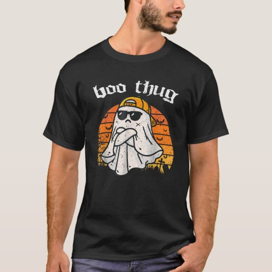 ハロウィンのコスチューム お揃い Boo Thug Ghost Life Tシャツ (正面)