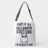 ハロウィンのコスチューム これが私 Funny Cool Cat クロスボディバッグ (裏面)