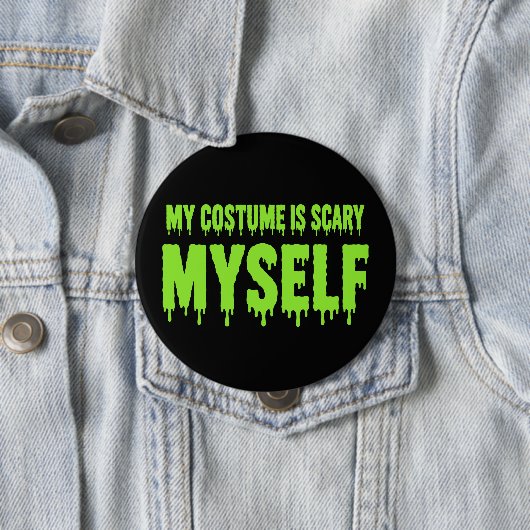 ハロウィンのコスプレが怖いのは私自身 おもしろハロウィン 缶バッジ (インサイチュ)