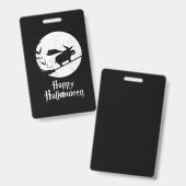 ハロウィンのコスプレ衣装 魔女とヒポのラバー ギフト バッジ (正面&裏面)