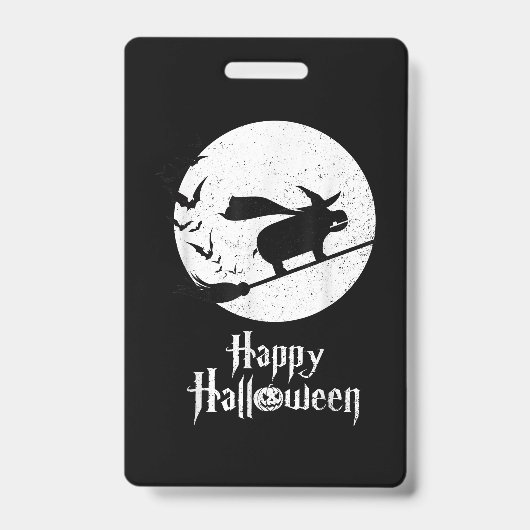 ハロウィンのコスプレ衣装 魔女とヒポのラバー ギフト バッジ (正面)