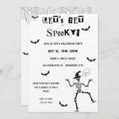 ハロウィンのコスメ不気味パーティーを呼び出そう 招待状 (正面/裏面)