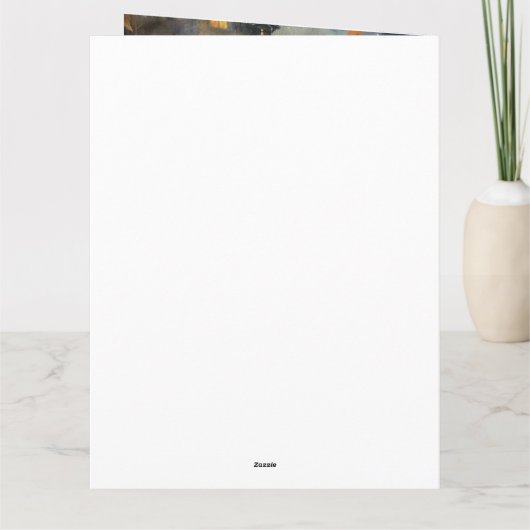 ハロウィンのコトン・ド・チュレアール - かぼちゃと一緒に怖い カード (裏面)