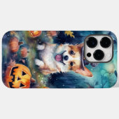 ハロウィンのコーギーとカボチャのかわいい怖いデザイン Case-Mate iPhoneケース (裏面 (横))