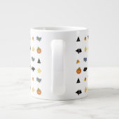 ハロウィンのコーヒーの魔法の面白いデザイン ジャンボコーヒーマグカップ (裏面)