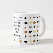 ハロウィンのコーヒーの魔法の面白いデザイン ジャンボコーヒーマグカップ (正面右)
