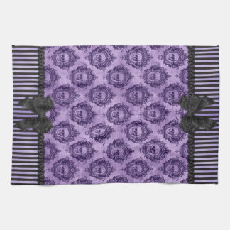 ハロウィンのゴシック様式バロック式のスカルタオル キッチンタオル