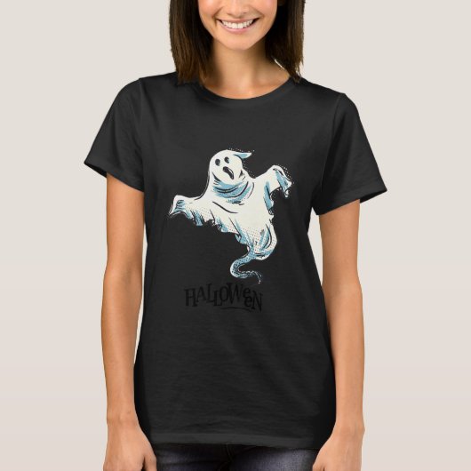 ハロウィンのゴーストのような怖い見た目がかっこいい Tシャツ (正面)