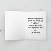 ハロウィンのゴーストのグリーティングカード、怖がらずにかわいいカード カード (内部)