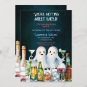 ハロウィンのゴーストカクテル 招待状 (正面/裏面)