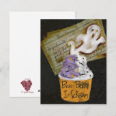 ハロウィンのゴーストカード シーズンカード (正面/裏面)