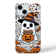 ハロウィンのゴーストパンプキンキャンディパターンウィッチ