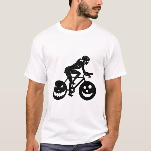 ハロウィンのサイクリング Tシャツ (正面)