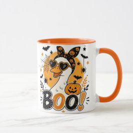 ハロウィンのサングラスをかけためんこが可愛いマグカップ - おもしろい マグカップ