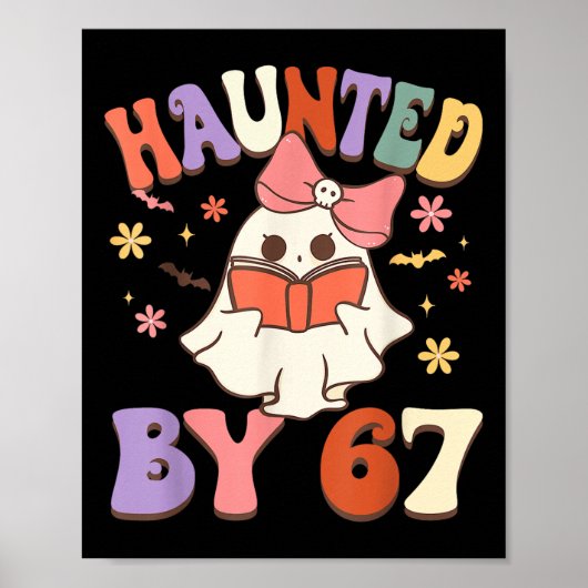 ハロウィンのシックスセブン 6 7 ミーム 67 スケルトンの手 ポスター (正面)