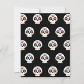 ハロウィンのシュガースカルパーティー招待状(予算対応) (裏面)