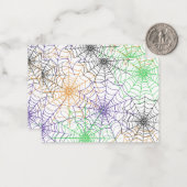 ハロウィンのシンプルな蜘蛛の巣のパターン ノートカード (正面/裏面インサイチュ)