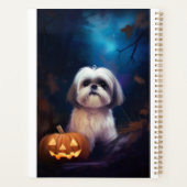 ハロウィンのシーツゥーとカボチャの怖いお面 プランナー手帳 (裏面)