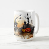 ハロウィンのシーン コーヒーマグカップ (正面右)