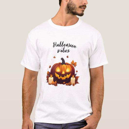 ハロウィンのシーン Tシャツ (正面)