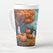 ハロウィンのジャックランタン🎃 カフェラテマグ (左アングル)