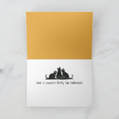 ハロウィンのジャック・オ・ランタンの中の水彩キッテン シーズンカード (内部)