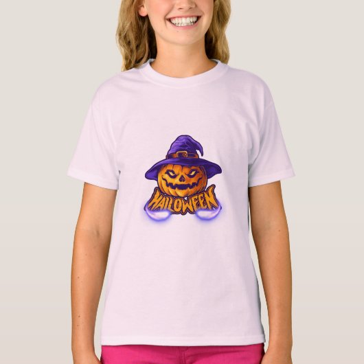 ハロウィンのジャック・オ・ランタン Tシャツ (正面)