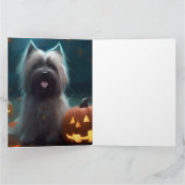ハロウィンのスカイテリアとかぼちゃの怖いデザイン  カード (内部)