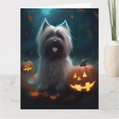 ハロウィンのスカイテリアとかぼちゃの怖いデザイン  カード (正面)