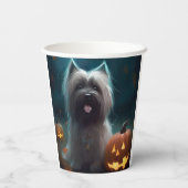 ハロウィンのスカイテリアとかぼちゃの怖いデザイン 紙コップ (裏面)