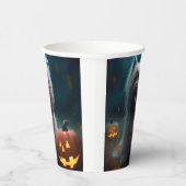 ハロウィンのスカイテリアとかぼちゃの怖いデザイン 紙コップ (右)