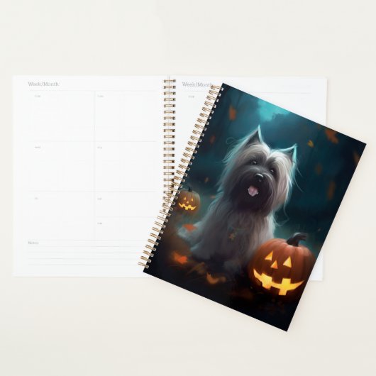 ハロウィンのスカイテリアとかぼちゃの怖い  プランナー手帳 (ディスプレー)