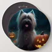 ハロウィンのスカイテリアとかぼちゃの怖い 缶バッジ (正面&裏面)