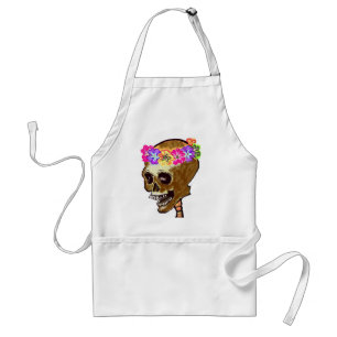 ハロウィンのスカルかDia de los Muertos スタンダードエプロン