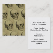 ハロウィンのスカルパターン 名刺 (正面/裏面)